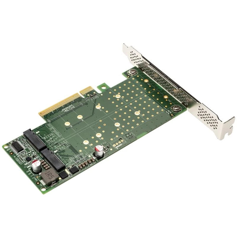 Delock PCI Express x8 kortelė su 2 vidinėmis NVMe M.2 M rakto jungtimis – bifurkacija – žemo profilio formatas