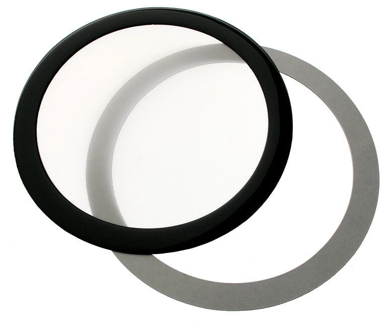 DEMCiflex dust filter 120mm, round – juodos ir baltos spalvos