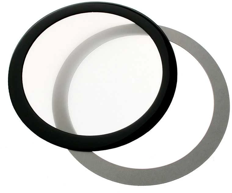 DEMCiflex dust filter 120mm, round – juodos ir baltos spalvos