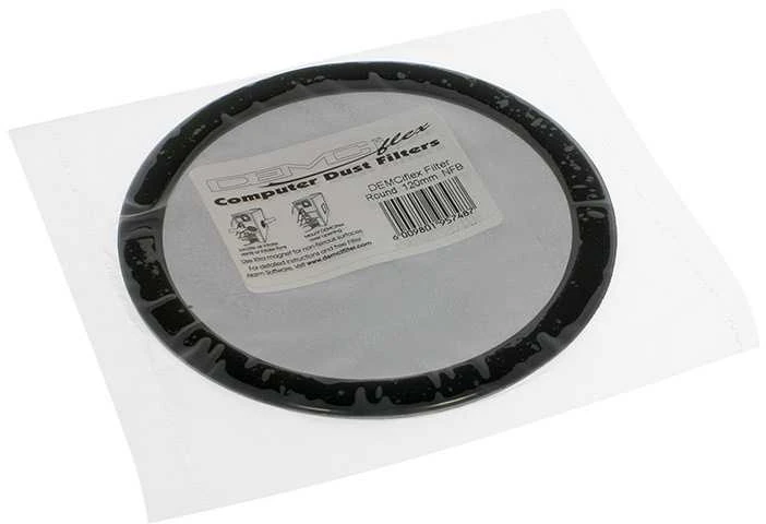 DEMCiflex dulkių filtras 120mm, apvalus - juodas/juodas