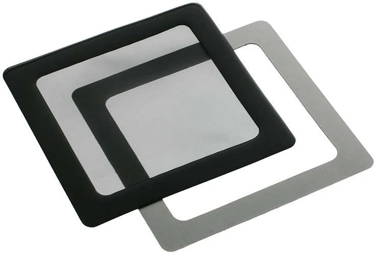 DEMCiflex dulkių filtras 120mm, kvadratinis - juodas/juodas
