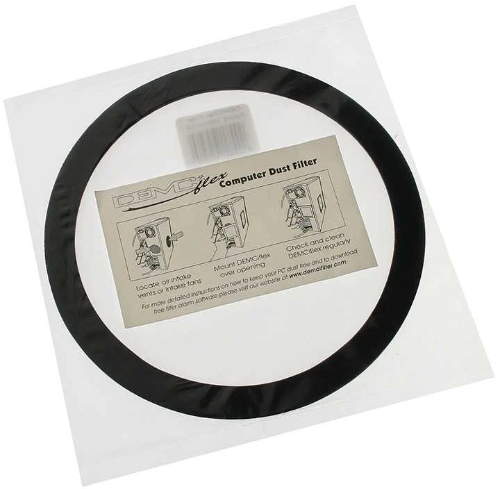 DEMCiflex dust filter 140mm, round – juodos ir baltos spalvos