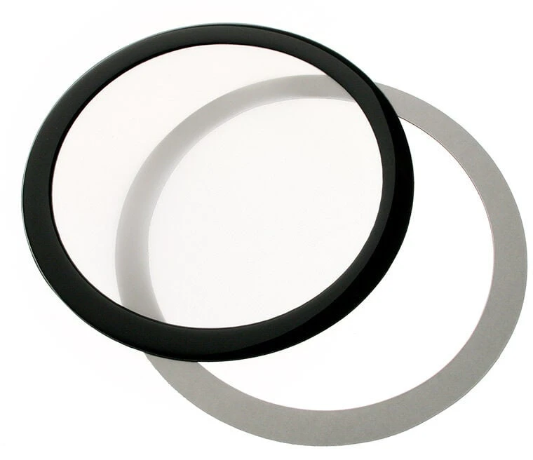 DEMCiflex dust filter 140mm, round – juodos ir baltos spalvos