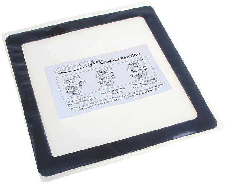 DEMCiflex dulkių filtras 140 mm, kvadratinis – juodas/baltas