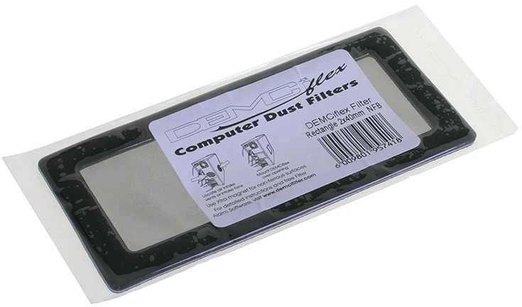 DEMCiflex Dust Filter 2x40mm, square – juodos spalvos