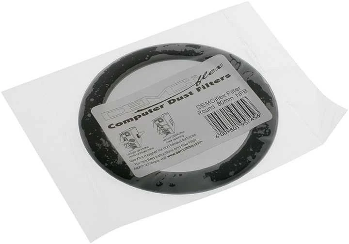 DEMCiflex dulkių filtras 80 mm, apvalus – juodas/juodas