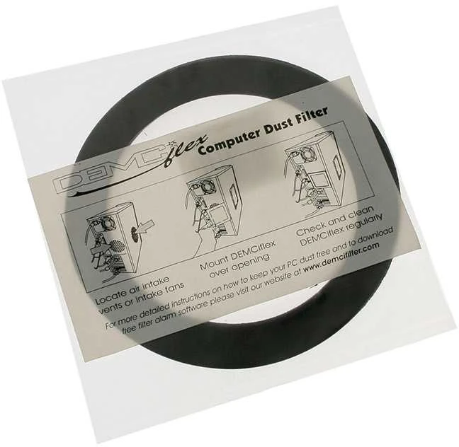 DEMCiflex dust filter 80mm, round – juodos it baltos spalvos