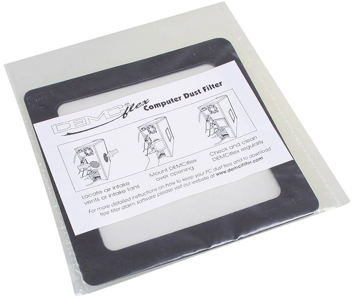 DEMCiflex dust filter 80mm, quadro – juodos it baltos spalvos