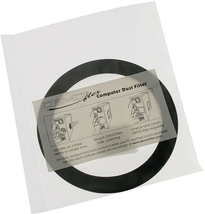 DEMCiflex dust filter 92mm, round – juodos it baltos spalvos