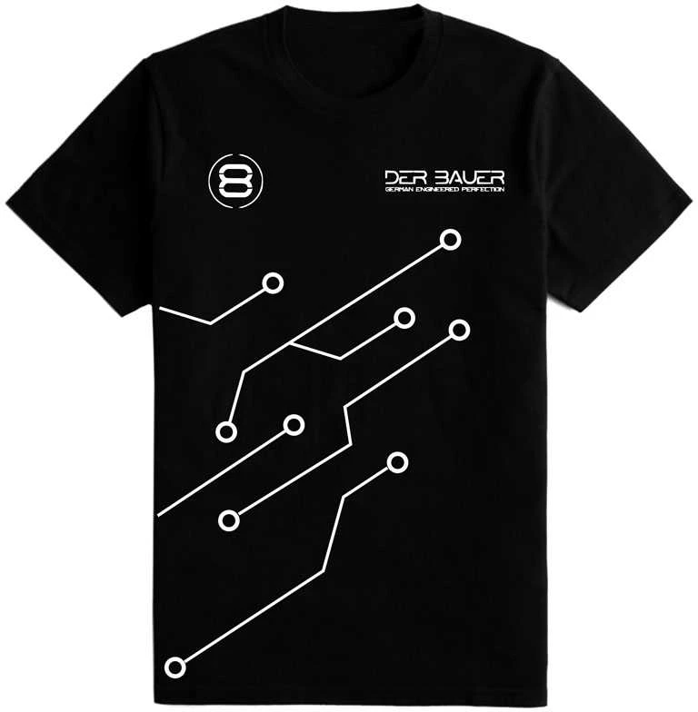 „der8auer“ marškinėlių PCB dizainas (M)