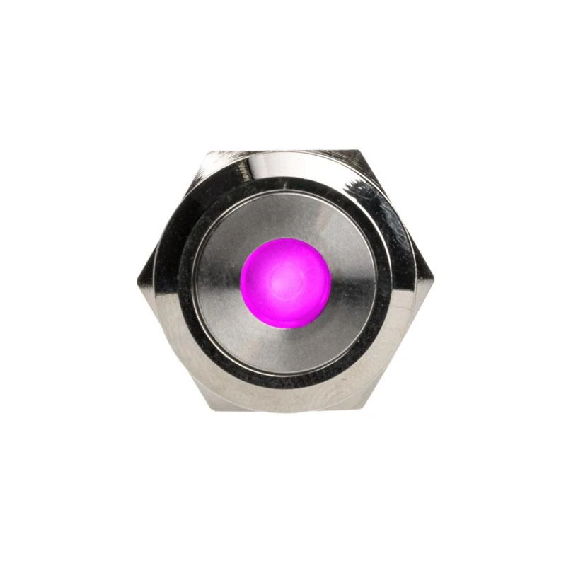 „DimasTech“ vandalizmo jungiklis/mygtukas 19 mm, „Silverline Dot“ – RGB