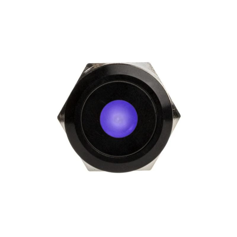 DimasTech vandalizmo jungiklis/mygtukas 19 mm, juodos spalvos taškinis RGB