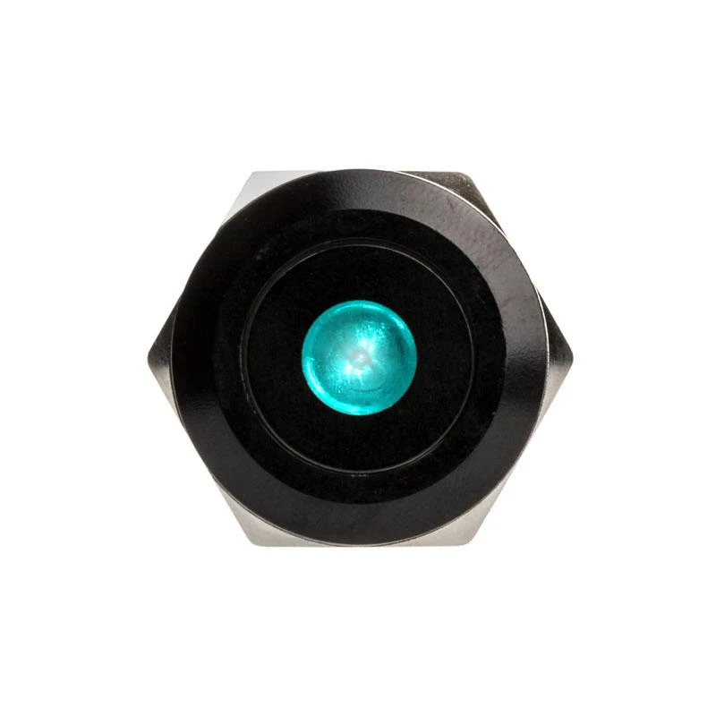 DimasTech vandalizmo jungiklis/mygtukas 22 mm, juodos spalvos taškinis RGB