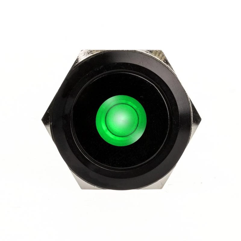 DimasTech vandalizmo jungiklis/mygtukas 25 mm, juodos spalvos taškinis RGB