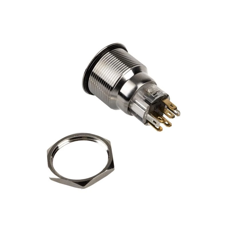 DimasTech Vandalism Button 22mm, Silverline Dot – RGB
