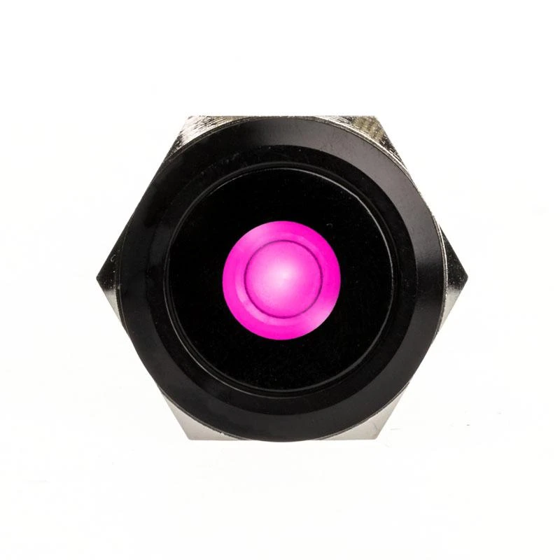 „DimasTech“ vandalizmo mygtukas 25 mm, juodos spalvos taškinis – RGB