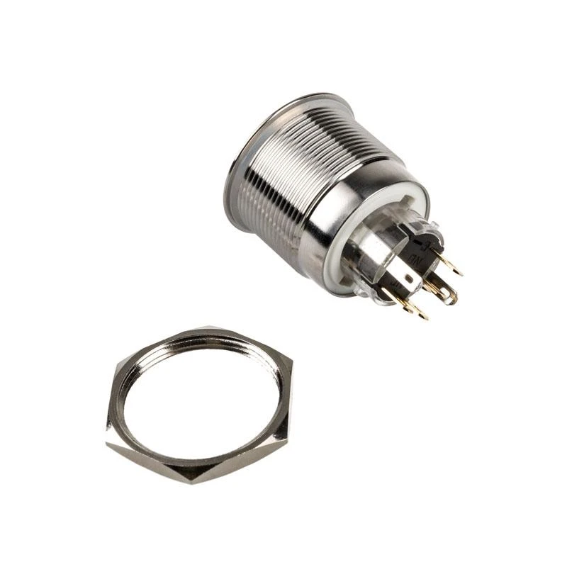 DimasTech Vandalism Button 25mm, Silverline Dot – RGB