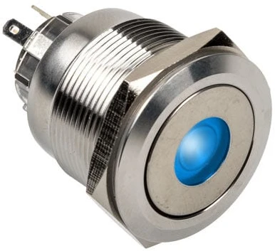 „DimasTech“ vandalizmo jungiklis/mygtukas 25 mm, „Silverline Dot“ – RGB