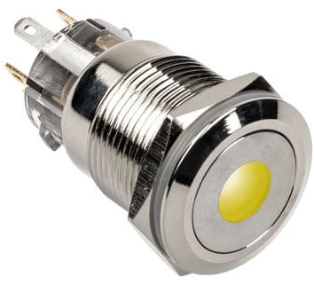 „DimasTech“ vandalizmo jungiklis/mygtukas 19 mm, „Silverline Dot“ – RGB
