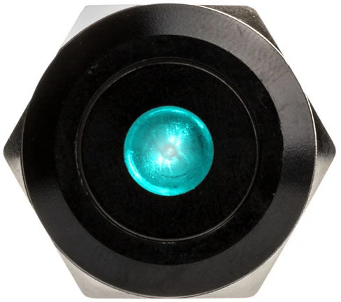 DimasTech vandalizmo jungiklis/mygtukas 22 mm, juodos spalvos taškinis RGB