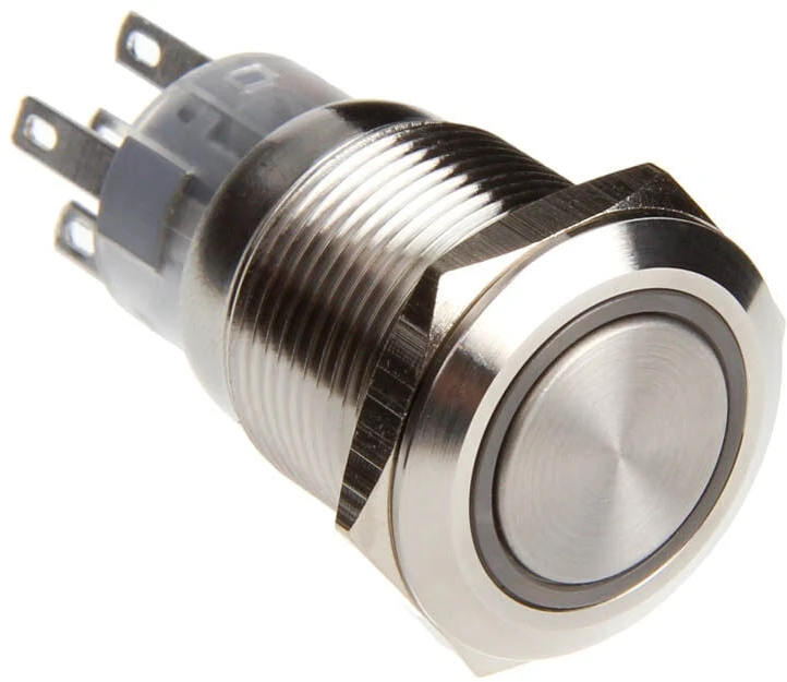 DimasTech vandalizmo mygtukas 19 mm – Silverline – oranžinės spalvos