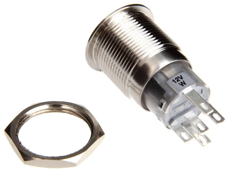 DimasTech vandalizmo mygtukas 19 mm – Silverline – žalios spalvos