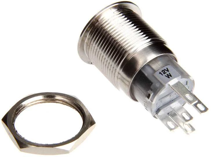 DimasTech vandalizmo mygtukas 19 mm – Silverline – žalios spalvos