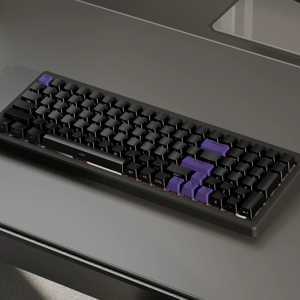 Ducky Cushion 98 Klaviatūra žaidimams, 96%, US išdėstymas (ANSI), Shush Žalias Switches - Matte Juodas