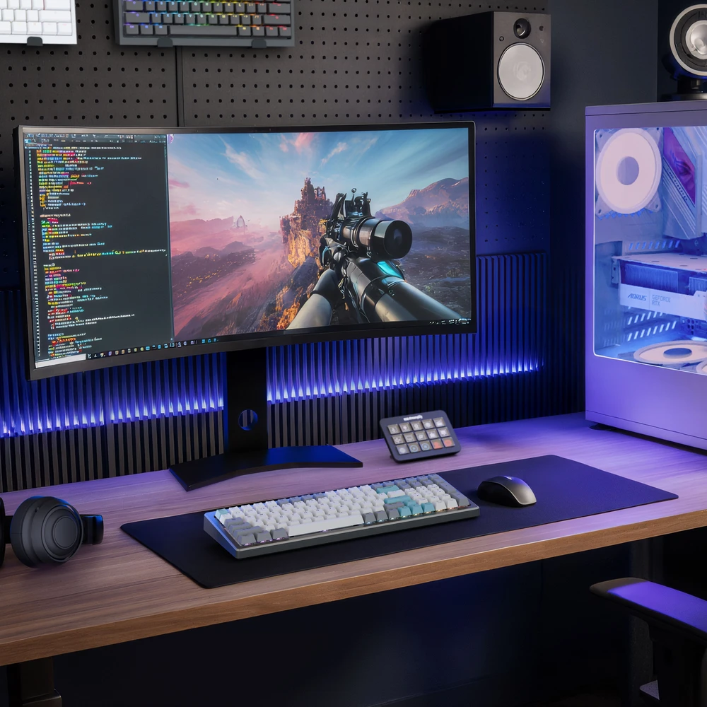 Ducky Cushion 98 Klaviatūra žaidimams, 96%, US išdėstymas (ANSI), Shush Žalias Switches - Sidabrinis