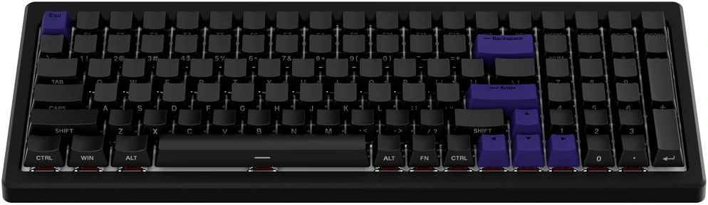 Ducky Cushion 98 Klaviatūra žaidimams, 96%, US išdėstymas (ANSI), Shush Žalias Switches - Matte Juodas