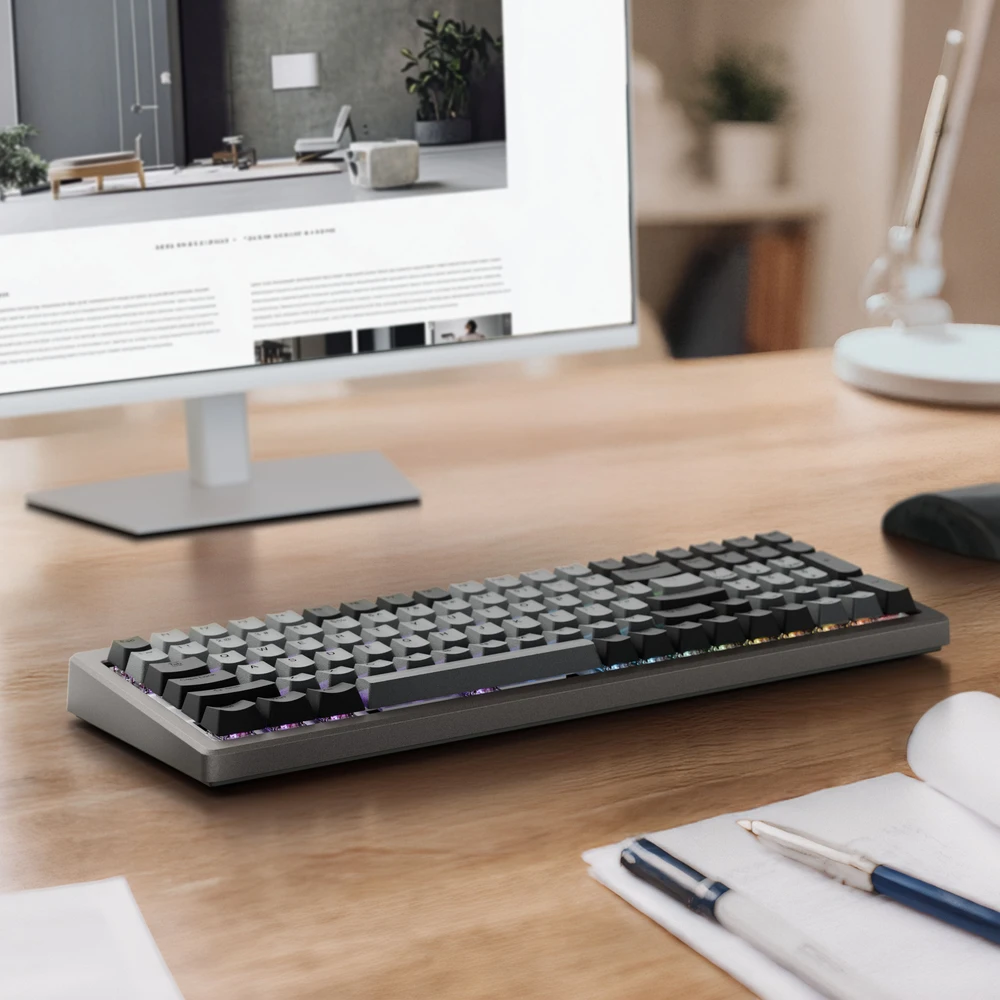 Ducky Cushion 98 Klaviatūra žaidimams, 96%, US išdėstymas (ANSI), Shush Žalias Switches - Nickel
