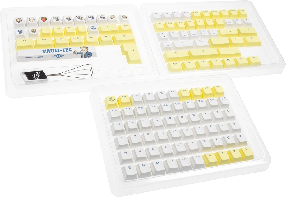 Klaviatūra Ducky Ducky x Fallout Keycap Set – 132 vnt, ANSI US išdėstymas