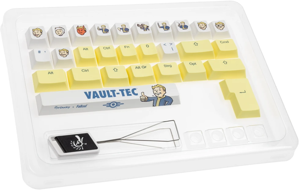 Klaviatūra Ducky Ducky x Fallout Keycap Set – 132 vnt, ANSI US išdėstymas