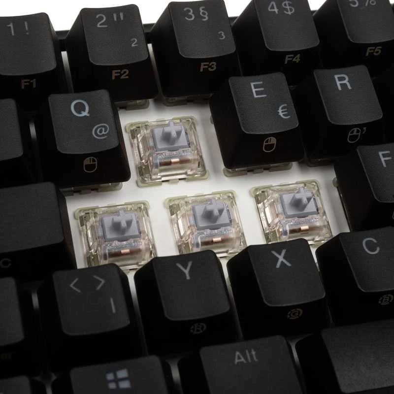 Ducky Mecha Mini Klaviatūra žaidimams, MX-Speed-Sidabrinis, RGB-LED - juodas