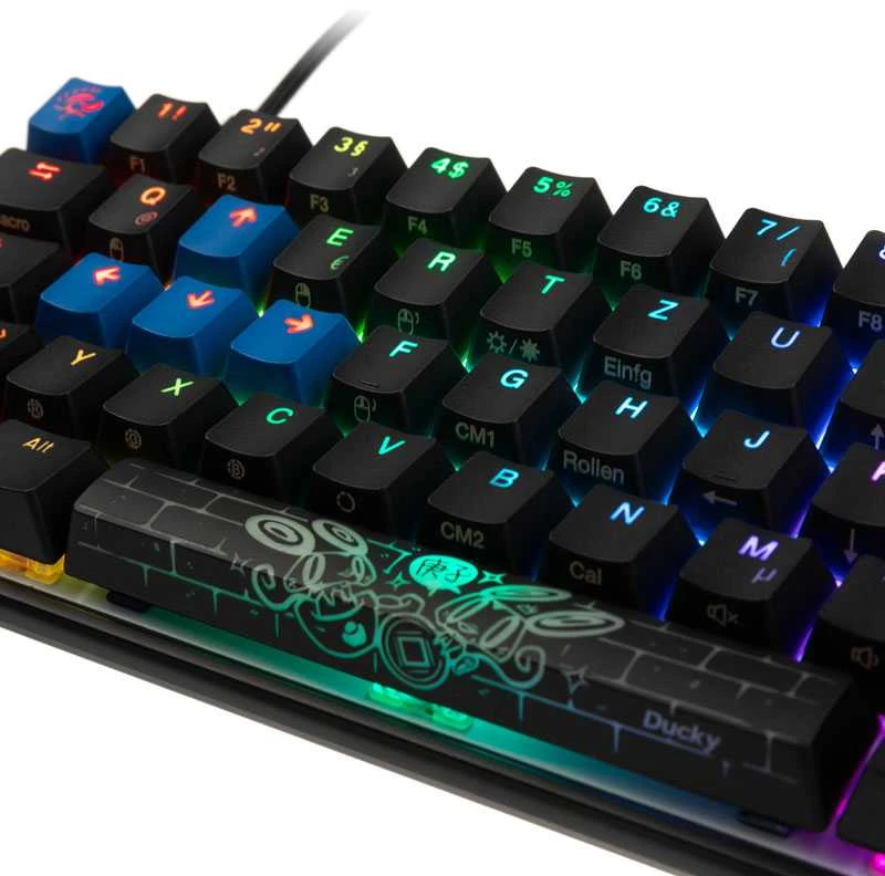 Ducky Mecha Mini Klaviatūra žaidimams, MX-Speed-Sidabrinis, RGB-LED - juodas