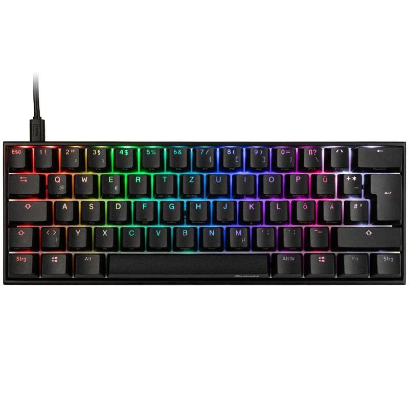 Ducky Mecha Mini Klaviatūra žaidimams, MX-Speed-Sidabrinis, RGB-LED - juodas