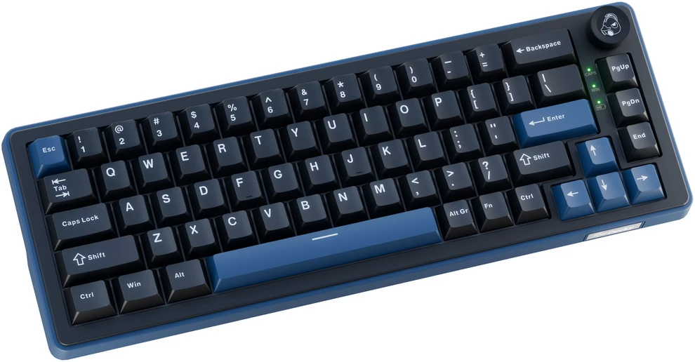 Ducky OK-M 65 žaidimų klaviatūra, 65%, Hot-Swappable, RGB, ANSI – KTT Wine raudoni jungikliai