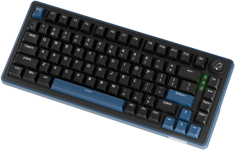 Ducky OK-M 75 žaidimų klaviatūra, 75%, Hot-Swappable, RGB, ANSI – KTT Wine Raudona jungikliai