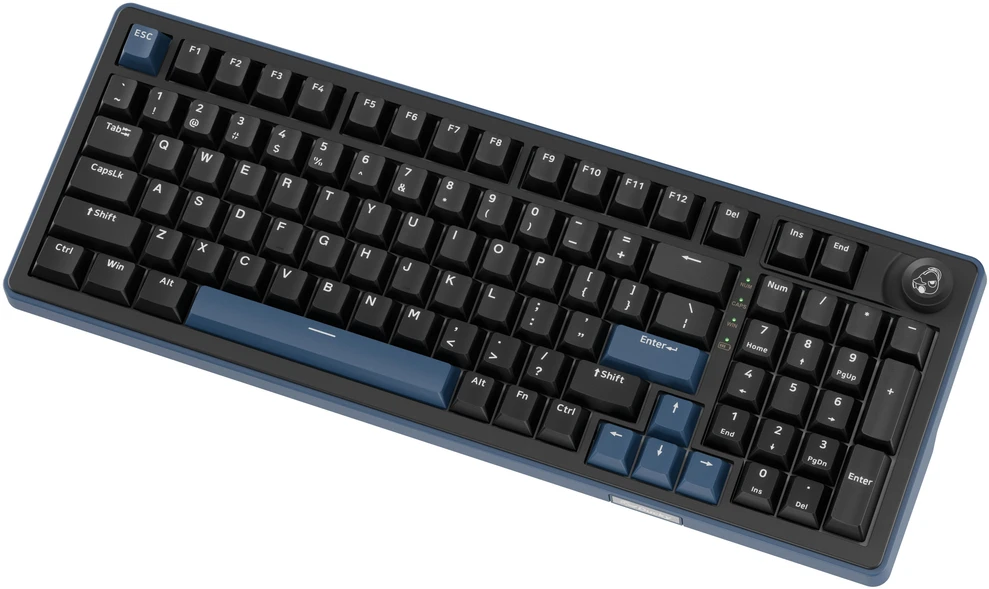 Ducky OK-M 98 žaidimų klaviatūra, 98 %, Hot-Swappable, RGB, ANSI – KTT Wine raudoni jungikliai