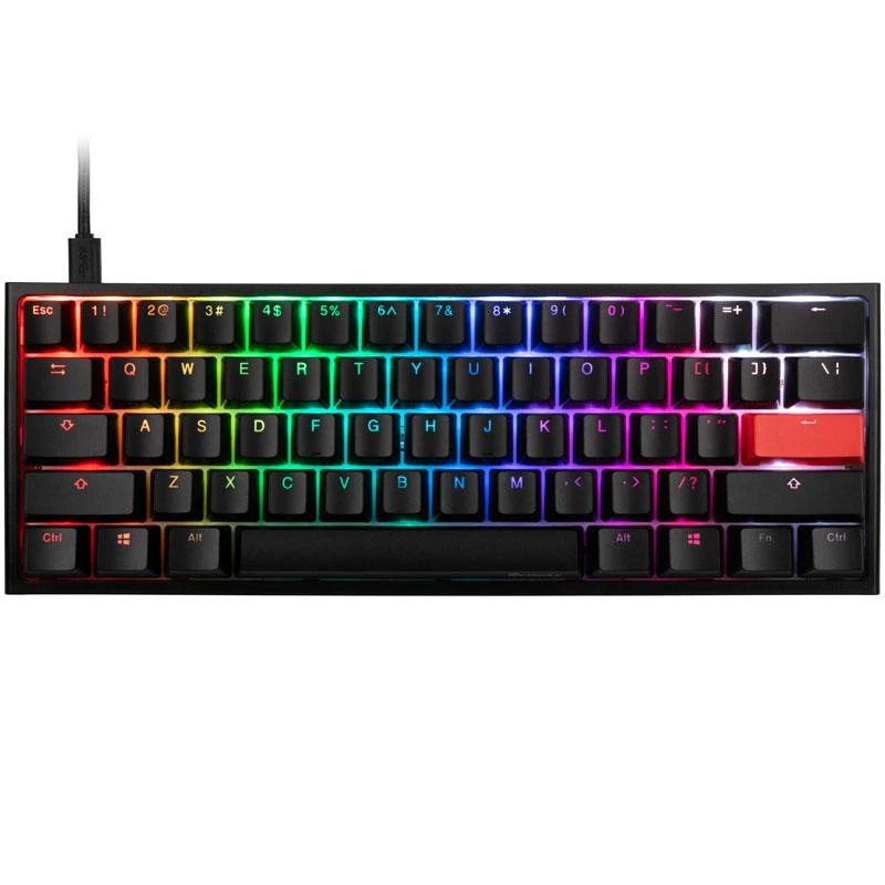 Mechaninė klaviatūra Ducky One 2 Mini RGB, PBT, MX Speed Sidabrinis, US išdėstymas