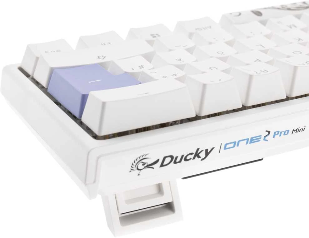 Klaviatūra Ducky One 2 Pro Mini Baltas Edition Klaviatūra žaidimams RGB LED - Cherry Raudona