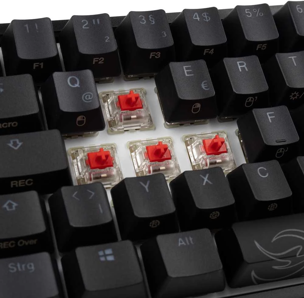 Klaviatūra Ducky Ducky One 2 Pro Mini Klaviatūra žaidimams, RGB LED - Cherry Raudona