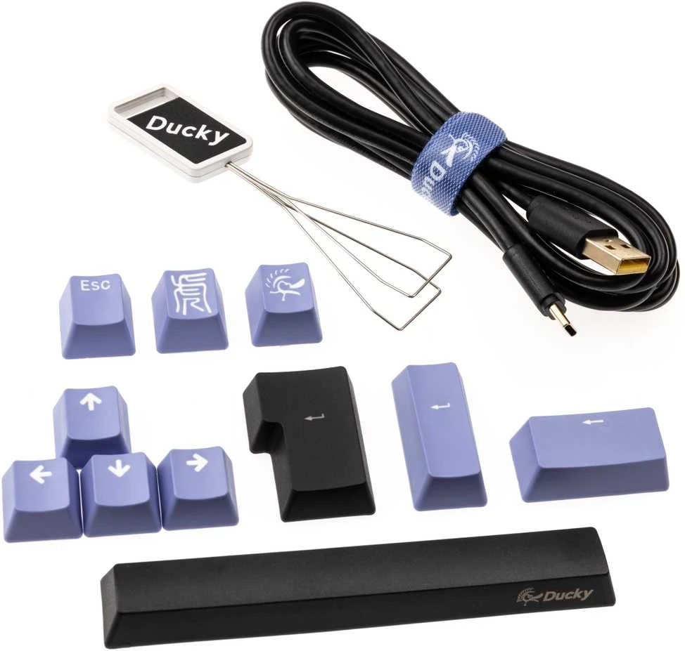 Klaviatūra Ducky One 2 Pro Mini Cherry Silent Raudona (DKON2061ST-SDEPDAZT2)