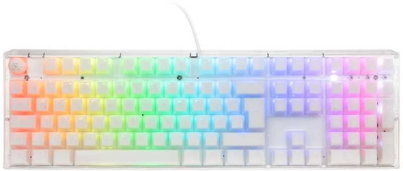 Ducky One 3 Aura Baltas Klaviatūra žaidimams, RGB LED - MX-Brown