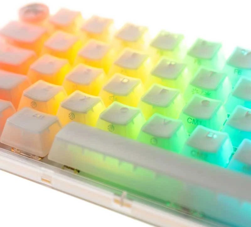 Klaviatūra Ducky one 3 Aura balta mini raudona (US)