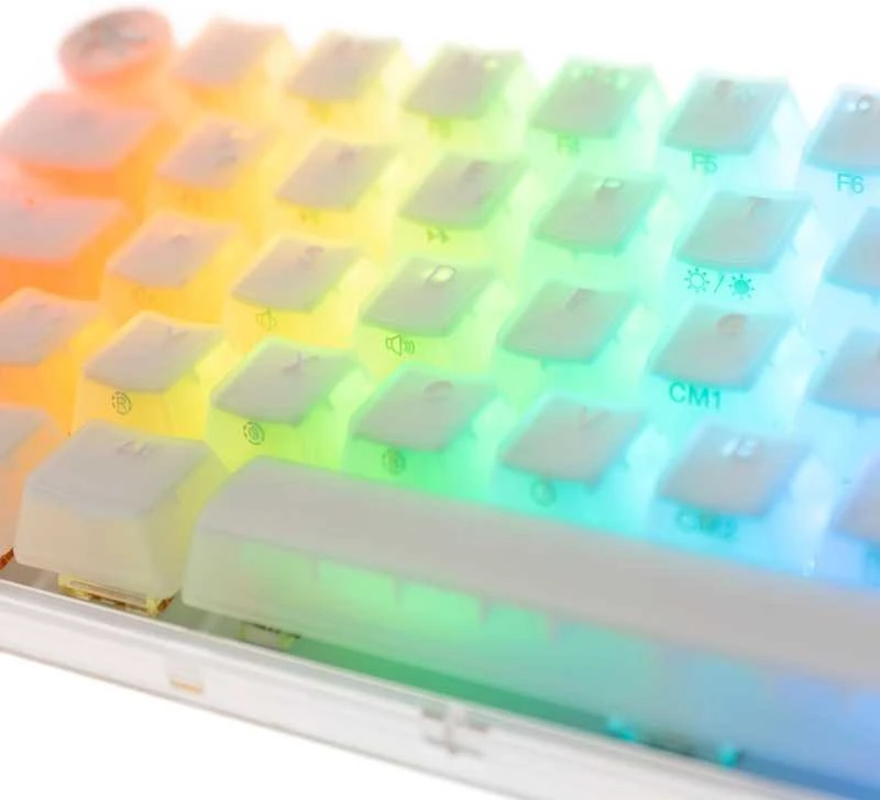 Ducky One 3 Aura Baltas SF Klaviatūra žaidimams, RGB LED - MX-Speed-Sidabrinis