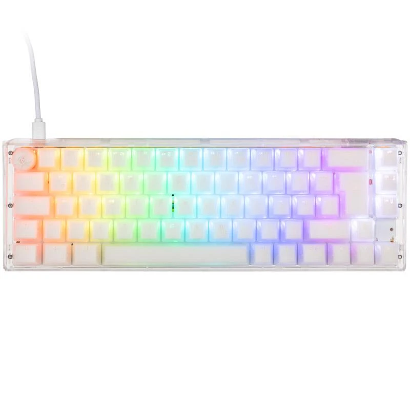Ducky One 3 Aura Baltas SF Klaviatūra žaidimams, RGB LED - MX-Speed-Sidabrinis