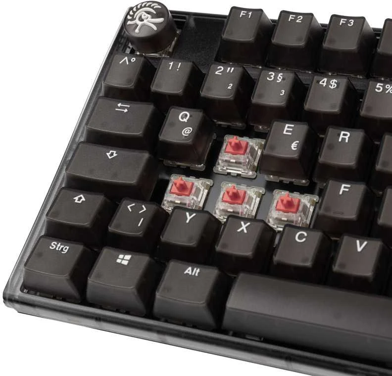 Ducky One 3 Aura Juodas TKL Klaviatūra žaidimams, RGB LED - MX-Silent-Raudona