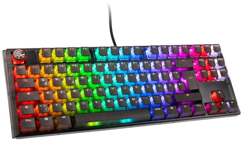 Ducky One 3 Aura Juodas TKL Klaviatūra žaidimams, RGB LED - MX-Silent-Raudona