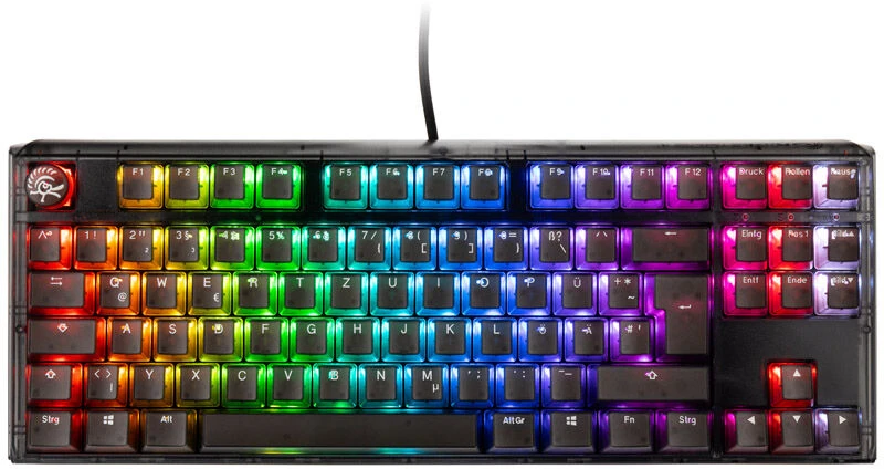 Ducky One 3 Aura Juodas TKL Klaviatūra žaidimams, RGB LED - MX-Silent-Raudona